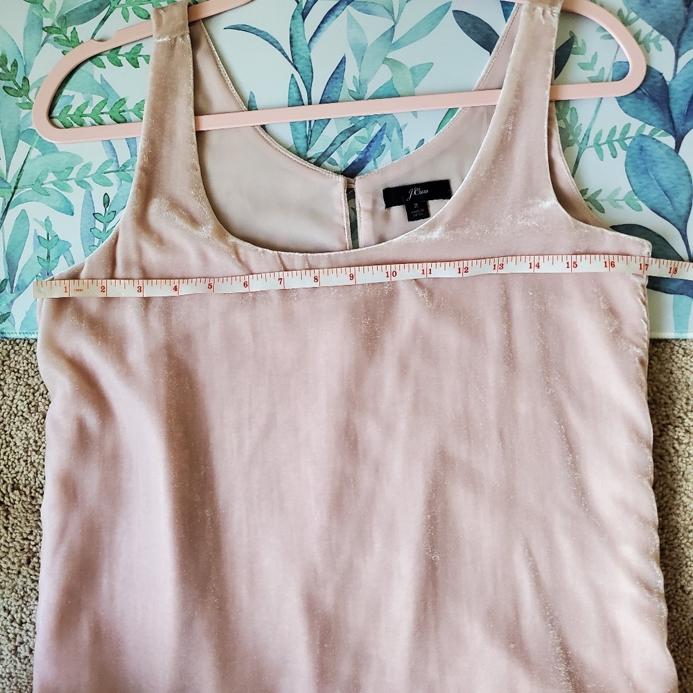 J crew pink velvet tank top - Picture 7 of 9